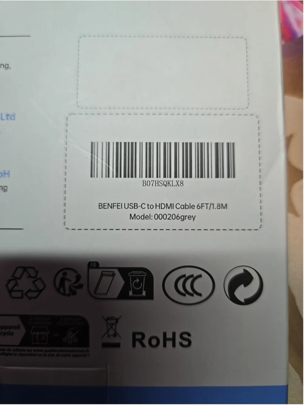 BENFEI USB C to HDMI Cable 6ft 4K 60Hz HDR New